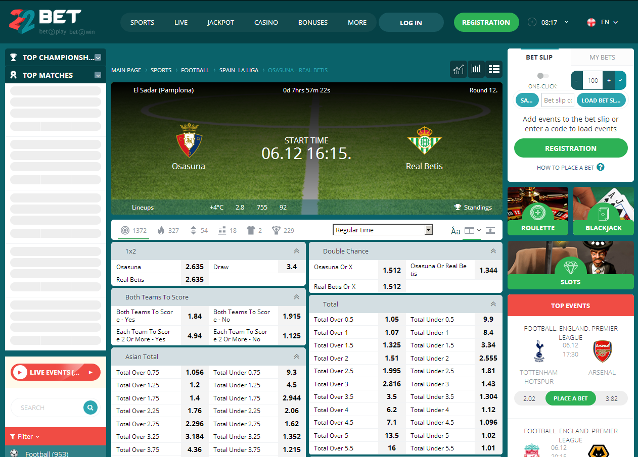 Odds soccer